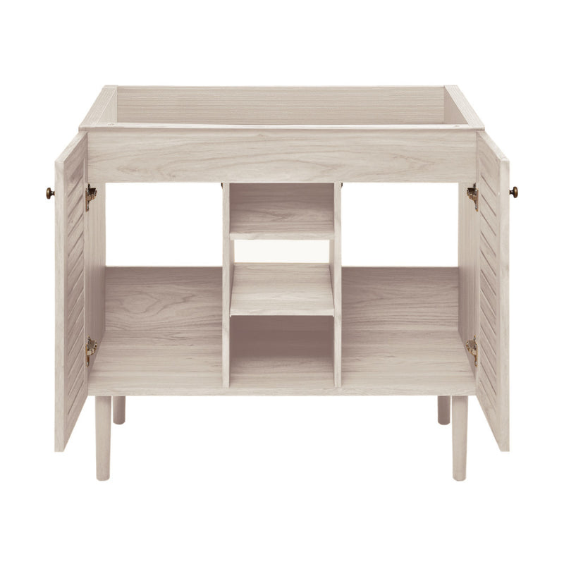 Bron 36" Freestanding Bathroom Vanity Cabinet without Top in White Oak