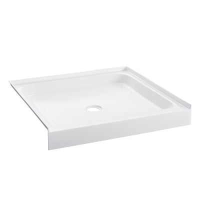 Voltaire 42" x 42" Acrylic White, Single-Threshold, Center Drain, Shower Base