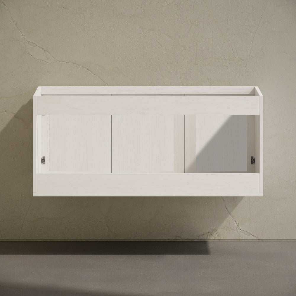 Classe 48" Wall-Mounted Bathroom Vanity in White Oak without Sink Top