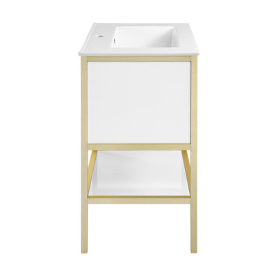 Cache 24" Freestanding Bathroom Vanity in White with Sink Top