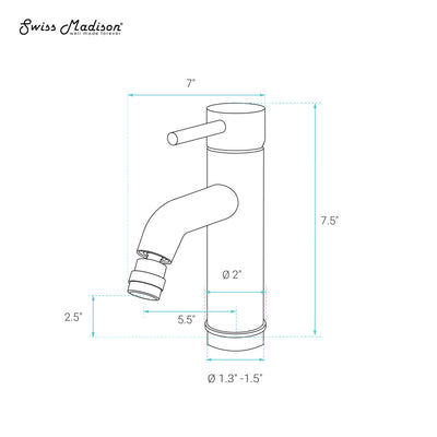 Ivy Bidet Faucet in Matte White