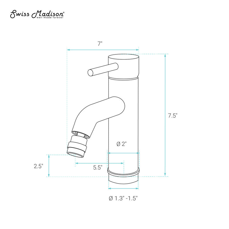 Ivy Bidet Faucet in Matte White