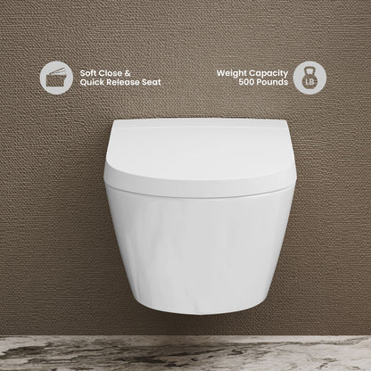 Pur Smart Wall-Hung Bidet Toilet with Matte White Actuator