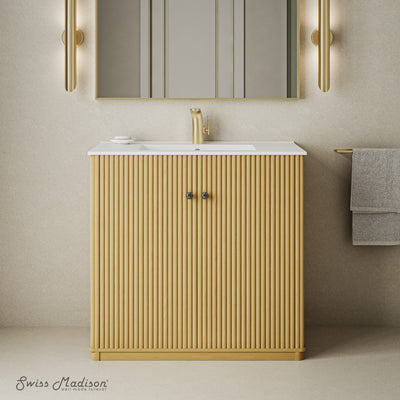 Lafayette 36" Bathroom Vanity in Natural Oak