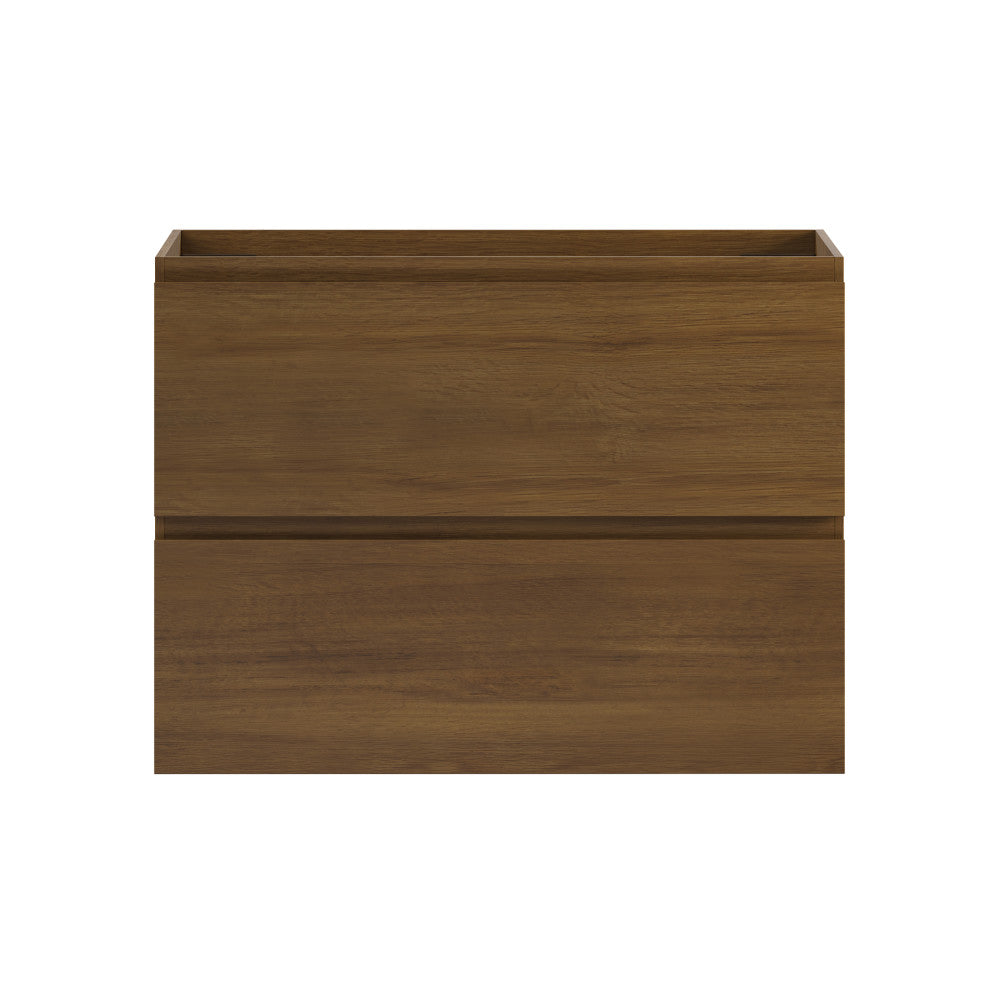 Liberte 30" Wall-Mounted Bathroom Vanity Cabinet without Top in Brown Oak