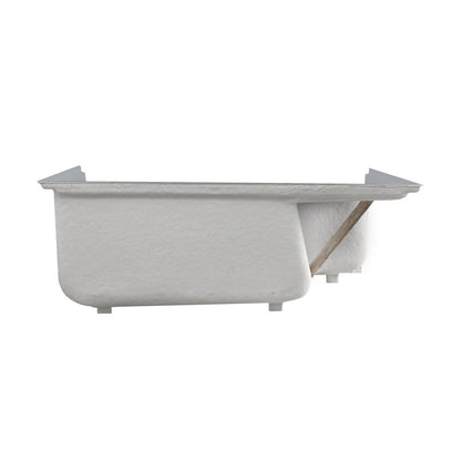 Aquatique 60" x 32" Single Threshold Shower Base With Right Hand Drain and Integral Left Hand Seat in Gray