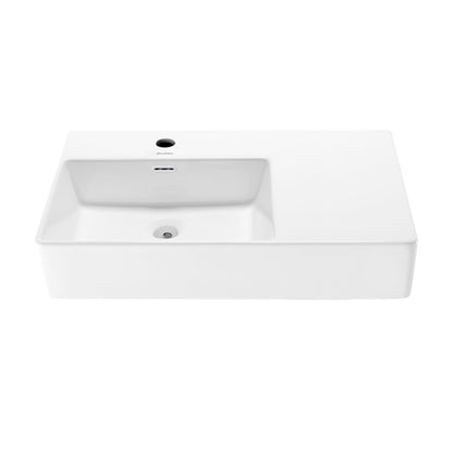 St. Tropez 30" Rectangle Wall-Mounted Sink with Left Side Faucet Mount