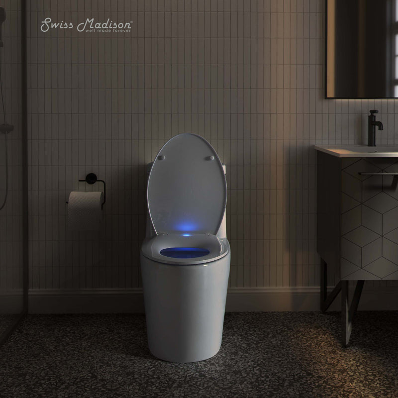 Lumiere Elongated Quick-Release Toilet Seat with Night Light