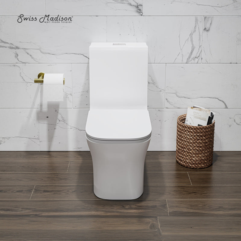 Concorde One Piece Square Toilet Dual Flush 1.1/1.6 gpf in Matte White