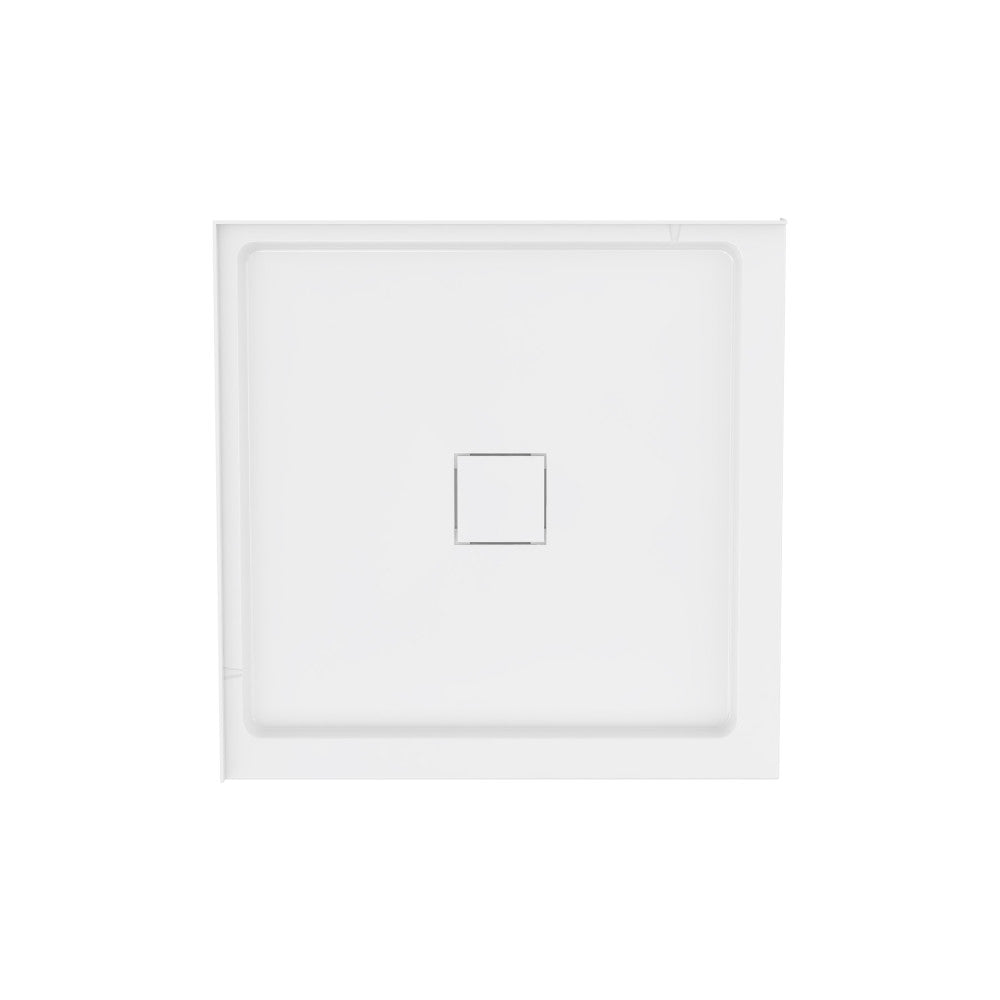 Carlton Marquette 34 x 34 Shower Pan Base with Center Drain in Glossy White
