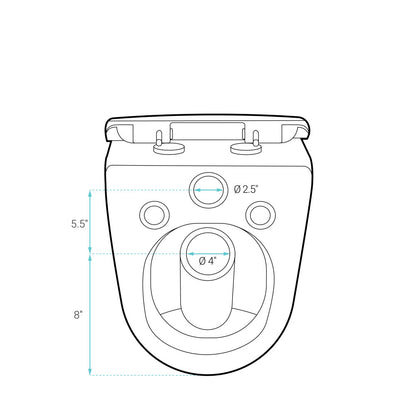 St. Tropez Wall-Hung Toilet Bowl Only in Matte White