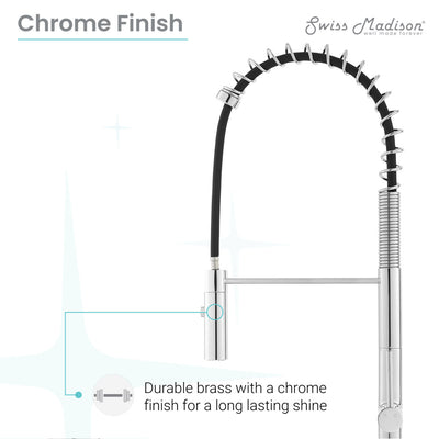 Chalet Single Handle, Pull-Down Kitchen Faucet in Chrome