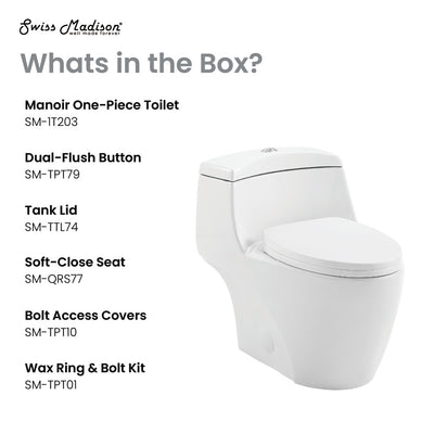 Manoir One-Piece Elongated Toilet Dual-Flush 1.1/1.6gpf