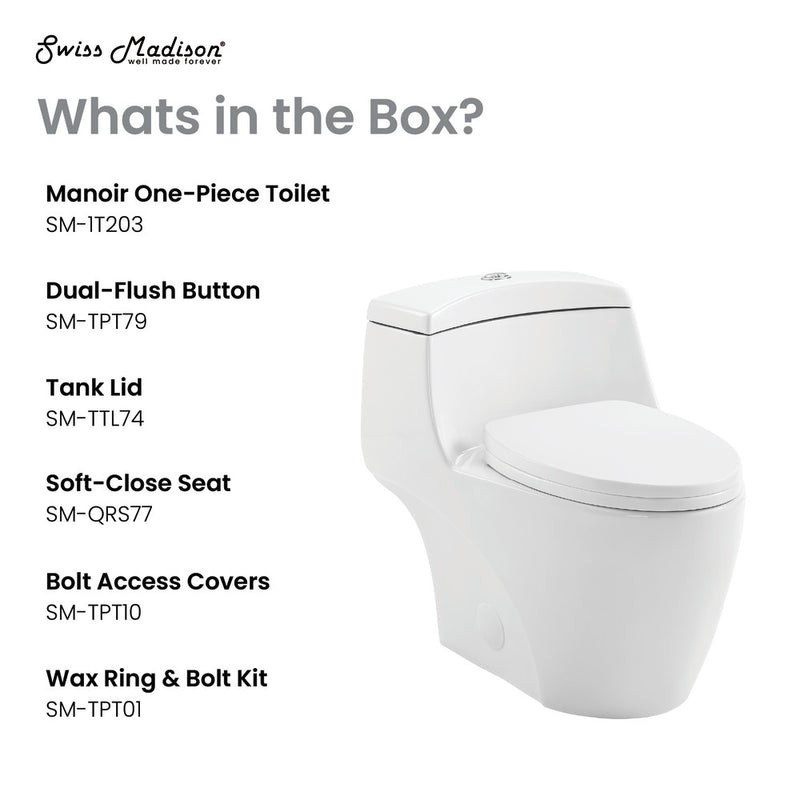 Manoir One-Piece Elongated Toilet Dual-Flush 1.1/1.6gpf