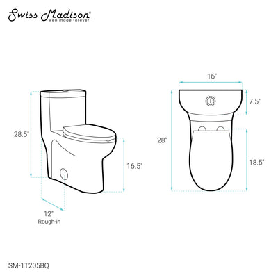 Sublime One-Piece Elongated Dual-Flush Toilet in Bisque 1.1/1.6 gpf