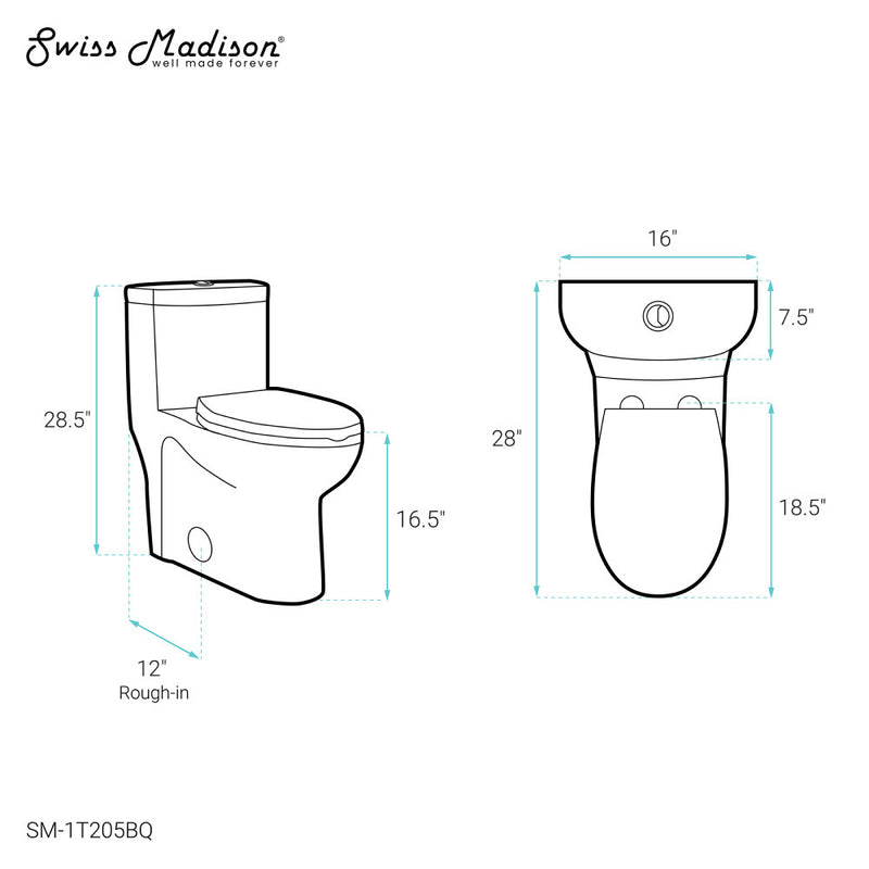 Sublime One-Piece Elongated Dual-Flush Toilet in Bisque 1.1/1.6 gpf