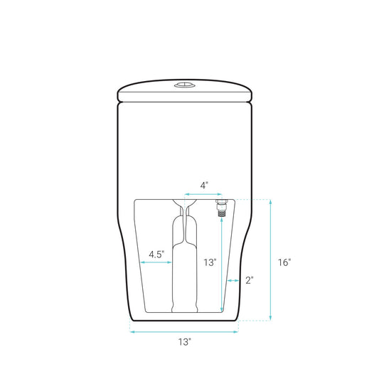 Sublime One Piece Elongated Toilet with Touchless Retrofit Dual Flush 1.1/1.6 gpf