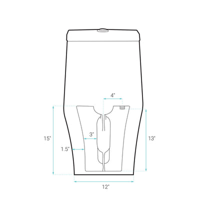 Ivy One Piece Toilet Dual Vortex™ Flush, Brushed Gold Hardware 1.1/1.6 gpf