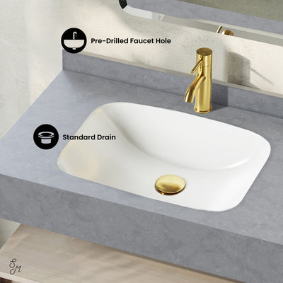 Avancer 36" Wall-Mounted Bathroom Vanity in White Oak with Charcoal Gray Sink Top