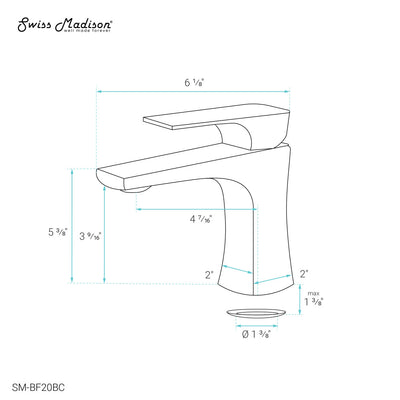 Monaco Single Hole, Single-Handle, Bathroom Faucet in Chrome