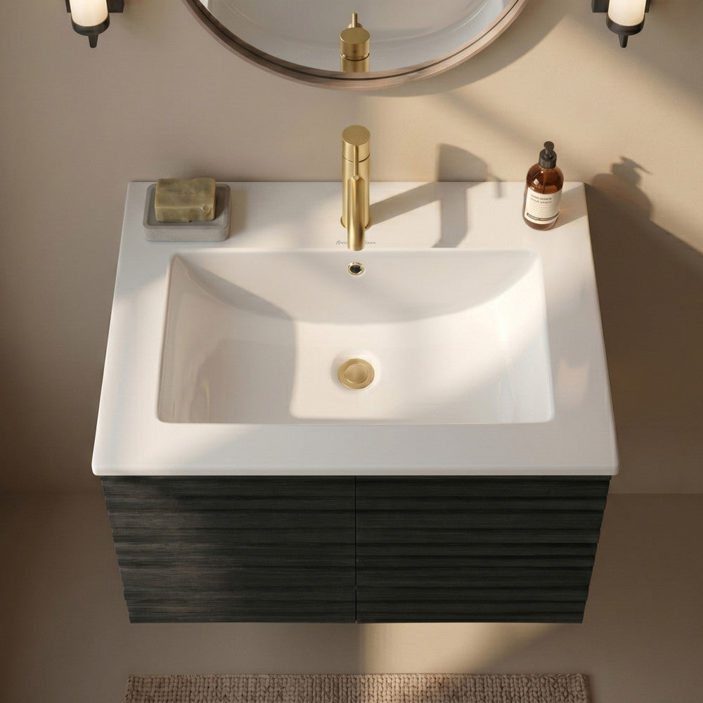 24" Ceramic Vanity Top with Single Faucet Hole
