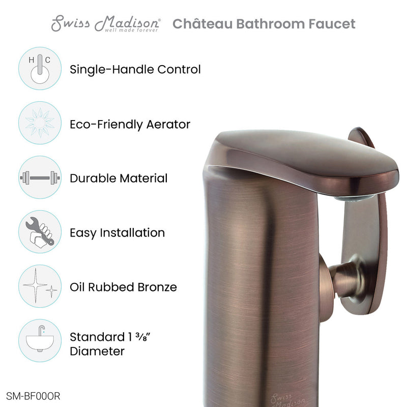 Chateau Single Hole, Single-Handle, Bathroom Faucet in Oil Rubbed Bronze