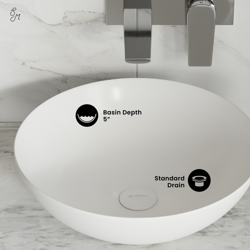 Classe 16 Ceramic Sink in Shiny White