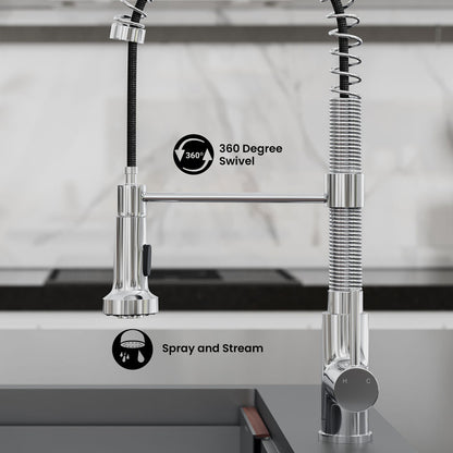 Nouvet Single Handle, Pull-Down Kitchen Faucet in Chrome