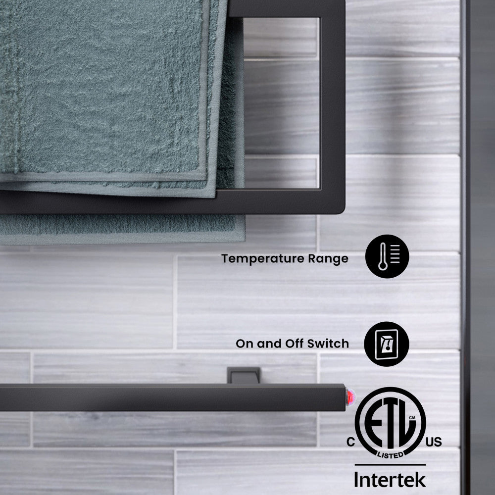 Voltaire 5-Bar Electric Towel Warmer in Matte Black – Swiss