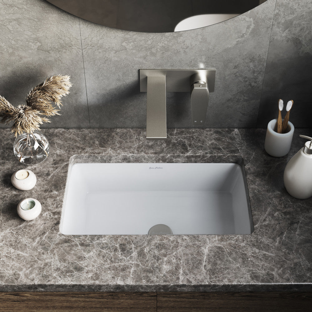 Voltaire 21 Rectangular Under-Mount Bathroom Sink – Swiss Madison