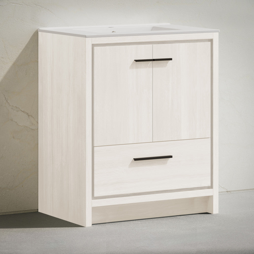 Virage 30" Freestanding Bathroom Vanity in White Oak