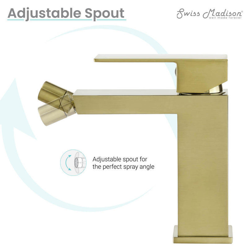 Concorde Bidet Faucet in Brushed Gold