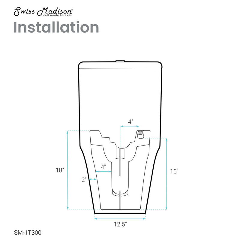 TWISTER Dual Flush, Cascade One-Piece Compact Toilet, 1.1/1.6 GPF