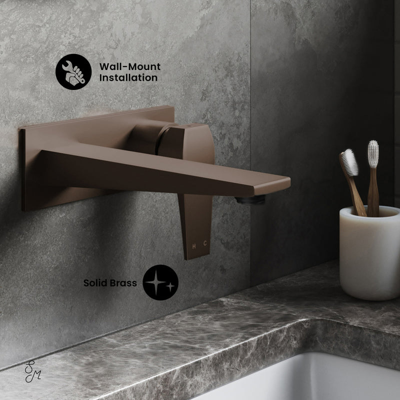 Voltaire Single-Handle, Wall-Mount, Bathroom Faucet in Oil Rubbed Bronze