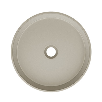 Lisse 14.5" Concrete Round Vessel Sink in Matte Taupe