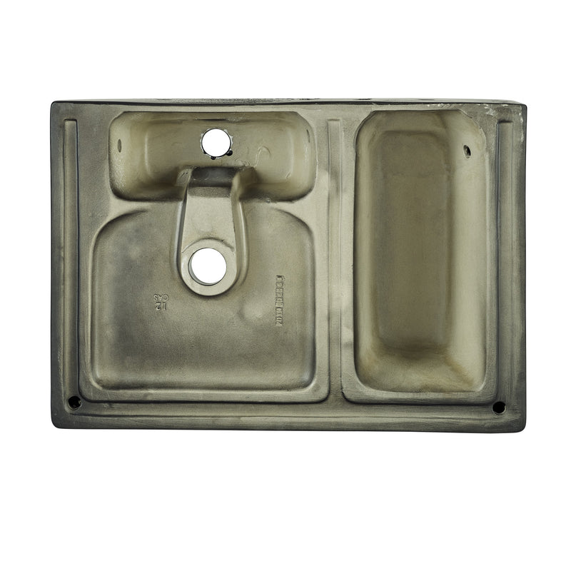 St. Tropez 24 x 18 Ceramic Wall Hung Sink with Right Side Mount, Matte Black