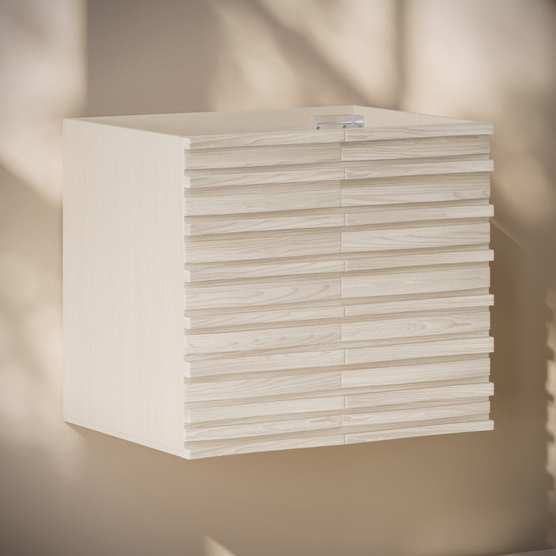 Cascade 24" Wall-Mounted Bathroom Vanity Cabinet without Top in White Oak