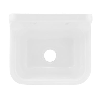 Loire 22" Cast Iron Rectangle Wall-Mounted Sink in Glossy Sage