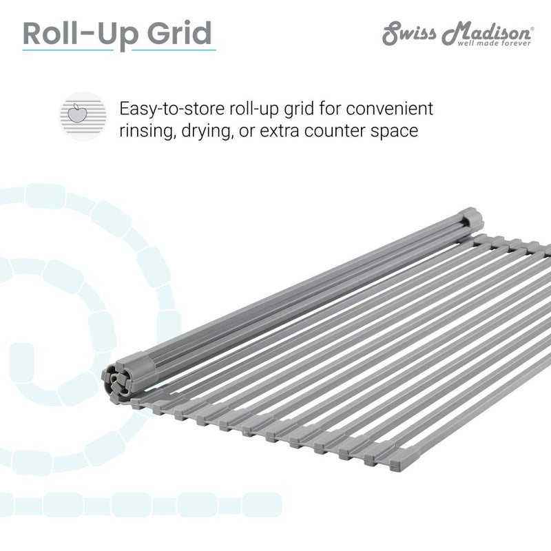 20 x 12 " Kitchen Sink Grid, Grey