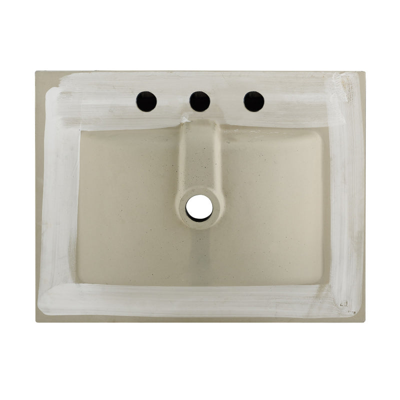 24" Ceramic Vanity Top with 8" Widespread Faucet Holes in Matte Black