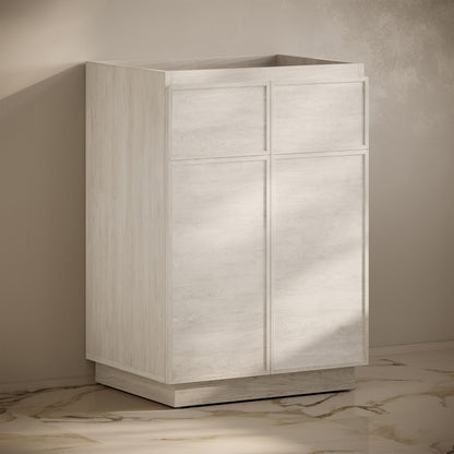 St. Tropez 24" Freestanding Bathroom Vanity Cabinet without Top in White Oak