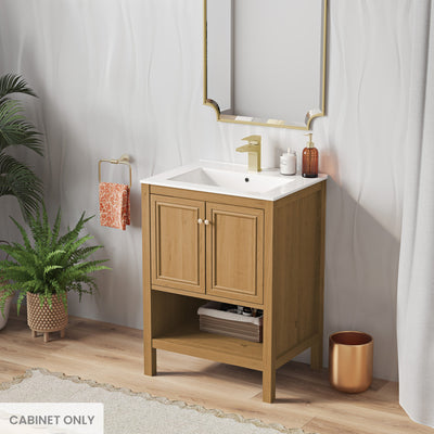 Château 24" Freestanding Bathroom Vanity Cabinet without Top in Golden Oak