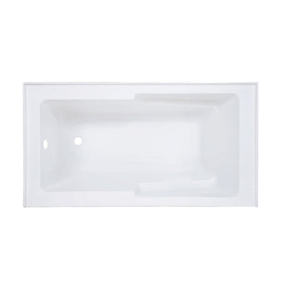 Voltaire 60" x 32" Left-Hand Drain Alcove Bathtub with Apron and Armrest