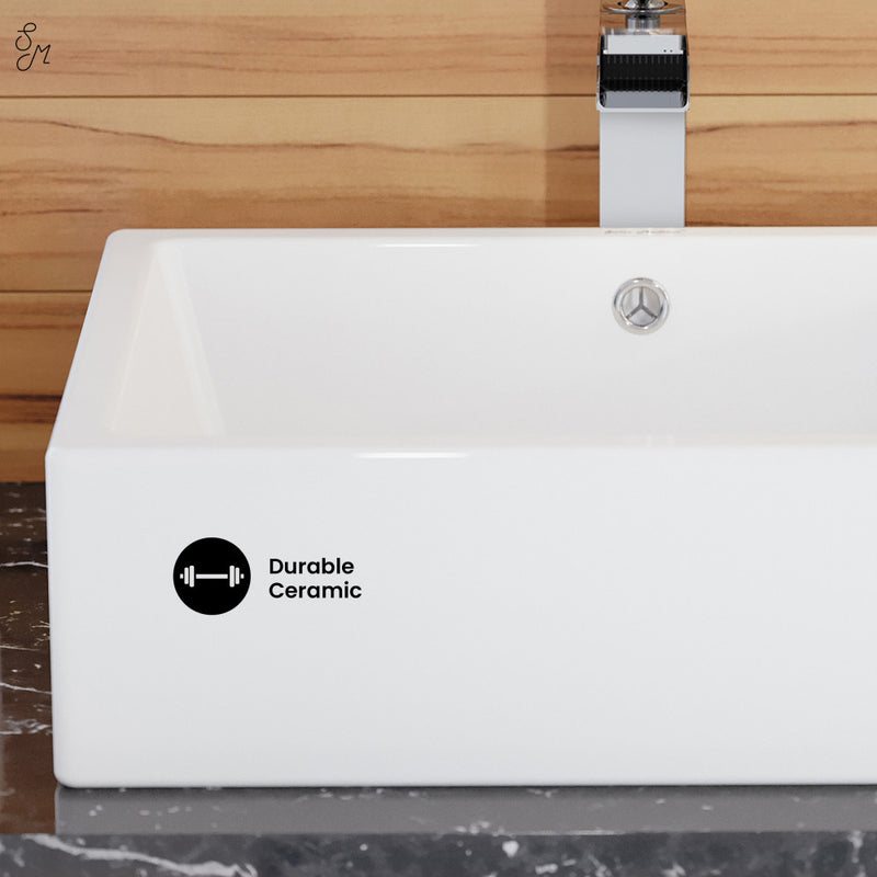 Voltaire 17 Rectangle Ceramic Vessel Sink