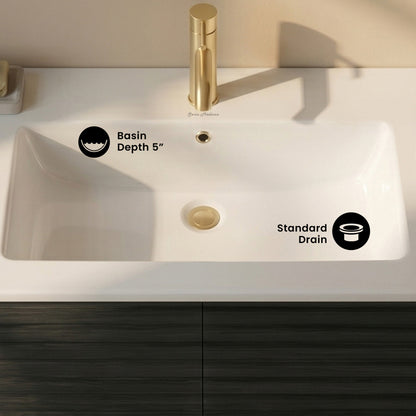 48" Vanity Sink Top in Glossy White