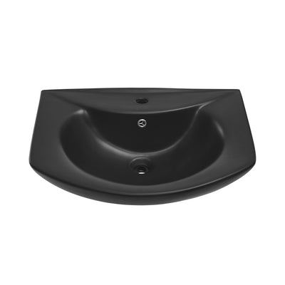 Chateau Two-Piece Round Pedestal Sink in Matte Black