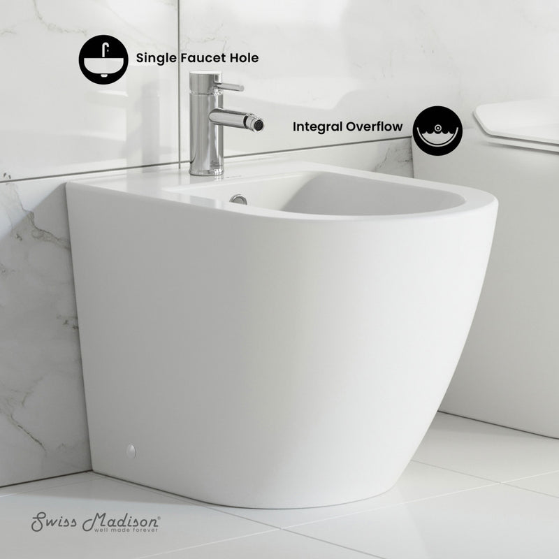 St. Tropez Floor Mount Classic Bidet in Glossy White