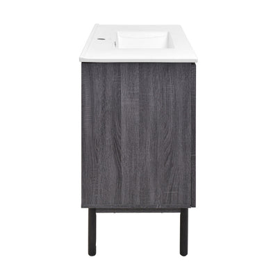 Classe 36" Freestanding Bathroom Vanity in Black Oak with Sink Top