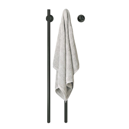 Monaco 2-Bar Electric Towel Warmer with Timer in Matte Black