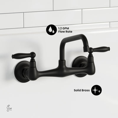 Loire Wall-Mounted Faucet in Matte Black